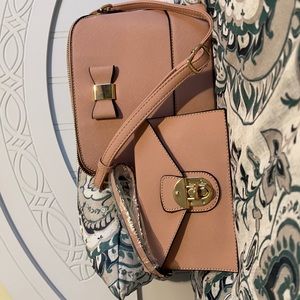 Pink over the shoulder purse